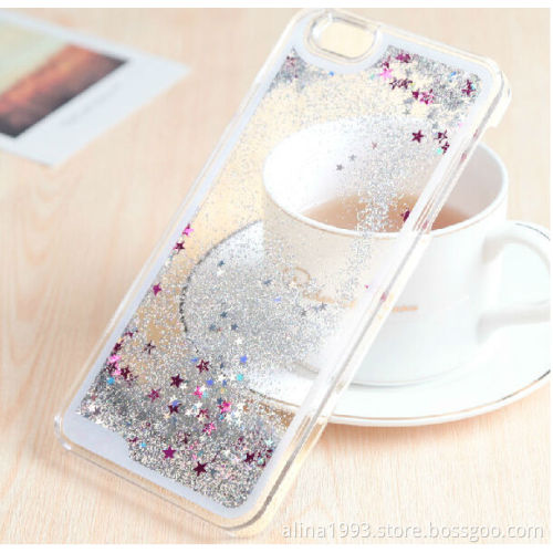 Heart And Star Novelty Liquid Phone Case Quicksand For iPhone 6/7/8